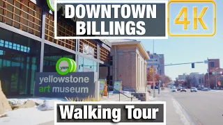 4K City Walks: Billings Montana Downtown Tour - Virtual Walk Walking Treadmill Video