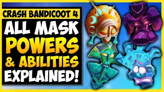 Crash Bandicoot 4 - All Masks Power & Abilities Explained (Crash 4 Quantum Masks)