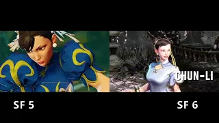 streetfighter 5 vs 6 gameplay comparison