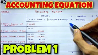 Accounting Equation - Problem 1 - By Saheb Academy