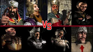 Aggressive AI 4v4 Saladin + Phillip + Richard + Snake Vs Pig + Wolf + Rat + Sheriff