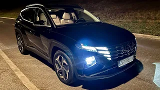 Hyundai TUCSON 2023 - LED lights test & demonstration in the dark