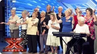 The Nostalgics sing Bring Me Sunshine by Sylvie Dee -- Room Auditions Week 4 -- The X Factor 2013