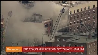 Crews Battle Blaze After NYC Building Collpase