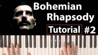 Como tocar "Bohemian Rhapsody"(Queen) - Parte 2/4 - Piano tutorial, partitura y Mp3