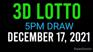 PCSO LOTTO RESULT TODAY 3D LOTTO 5pm Draw DECEMBER 17, 2021