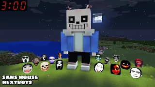 SURVIVAL 3 AM SANS HOUSE VS NEXTBOTS in Minecraft - Gameplay - Coffin Meme