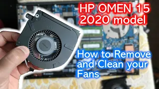 HP OMEN 15 2020 || How to Remove and Clean the Fans