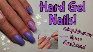 HARD GEL NAILS MADE EASY USING FULL COVER TIPS AS DUAL FORMS?