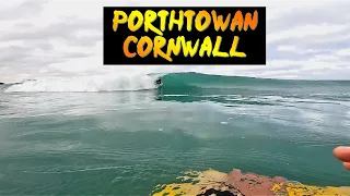 The Thrill Surfing PORTHTOWAN Cornish Fun Close Out Barrels!