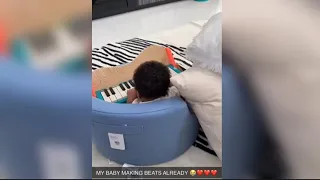 HALLE BAILEY AND DDG/SHOW BABY HALLO PLAYING PIANO FOR THE FIRST TIME