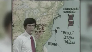 Hurricane Belle special report interrupts soap opera (August 1976)