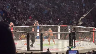 Charles Oliveira submission against Justin Gaethje live from stands 5-7-22