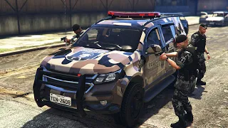 CHOQUE + TROCA DE TIROS - PMGO | GTA 5 LSPDFR  #oldbob