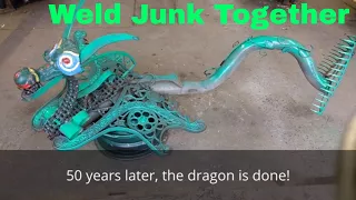 Scrap Metal Welded Dragon