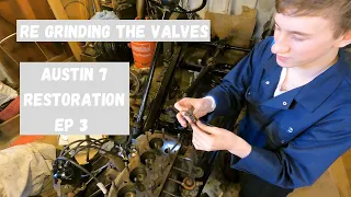 Austin 7 Ruby Restoration - Grinding Austin Seven Valves #austin7