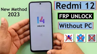 Redmi 12 Miui 14 FRP Bypass/Unlock Without PC - Without Backup/Restore | Without Activity Launcher