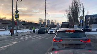 Авария беспилотника Сберавто в Москве