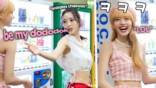 ITZY Yuna imitating Chaewon's viral mistake in front of Eunchae