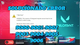 Error Van 9001-9002-9003-9004-9005-9006 y Todos los errores de Valorant