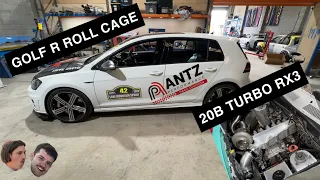 CRAZY Golf R roll cage | 20b turbo rx3 finished!