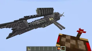 Minecraft Create: Aeronautics, Iron Frigate airship.
