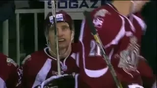 Filipp Toluzakov scores his first goal with Riga