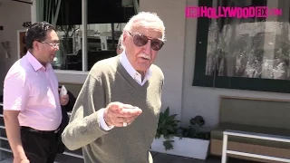 Stan Lee Turns Down Autograph Hound While Leaving Lunch With Friends In Beverly Hills 7.13.16