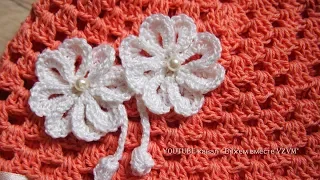 🌸Цветы крючком для украшения. Легко и быстро! Simple flower crochet.Crochet for Beginners Урок 151