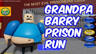 Roblox Obby Escape Grandpa Barry's Prison Run Obby Full Gameplay No Death Speed Run #scaryobby