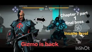 Chapter 7 part 1 final boss Gizmo. Shadow fight 3 #shadowfight3 #youtubevideo ⚔️