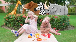 Fun picnic with a new playset | Masha and Xenia