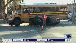 Clark County School District averaging over 40 school bus crashes a month since August