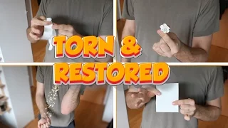 Torn and Restored Napkin Tutorial - AMAZING & SIMPLE Magic Trick Revealed