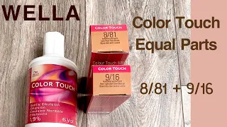 HOW TO USE WELLA COLOR TOUCH - SHADES 8/81 + 9/16 -Blending Grey/Blonde Hair (SEMI PERMANENT COLOUR)