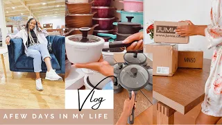 VLOG// New cooking Pots, Furniture shopping, Unbox with me//Home Vlog