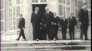 LBJ meets with German president Heinrich Lübke newsreel archival footage