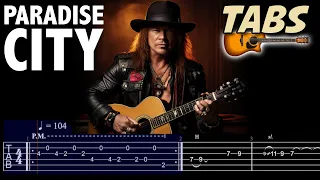 Guns N' Roses - Paradise City | ACOUSTIC Guitar | Cover | Lesson  | Tutorial  | Tabs