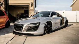 Bagged Audi R8 BUILD OVERVIEW | 2009 Audi R8 Gated Manual