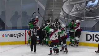 Dallas Stars Vs Colorado Avalanche End Of 2nd Period Scrum