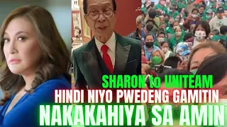 SHARON CUNETA NANGGAGALAITI KAY ATTY SAL PANELO  Sa PAG GAMIT NG KANYANG AWITIN  sa UNITEAM