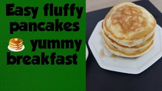 How to make easy and tasty fluffy pancakes 🥞 for breakfast//fluffy pancakes recipe