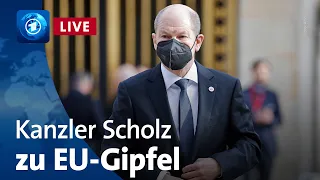 Kanzler Scholz auf dem EU-Gipfel zum Ukraine-Krieg