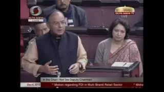 Motion regarding FDI in Multi Brand Retail in Rajya Sabha: Sh. Arun Jaitley: 06.12.2012