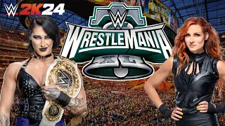 WWE 2K24 - Rhea Ripley VS Becky Lynch - WrestleMania 40