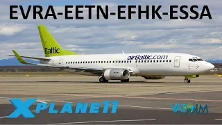 X-Plane 11 | Finland & Sweden!? | B737 A319 A320 | VATSIM | Riga, Tallinn, Helsinki & Arlanda!!