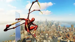 Spider-Man PS4 - Classic Iron Spider Armor Combat & Free Roam Gameplay