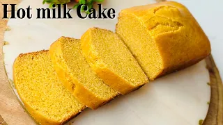 Eggless Hot Milk Cake | Milk Sponge Cake Recipe | Flavourful Food