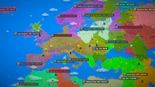 Fight for Europe. 6 Hours in 4 minutes - WorldBox Timelapse