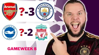 Premier League Gameweek 8 Predictions & Betting Tips | Arsenal vs Manchester City